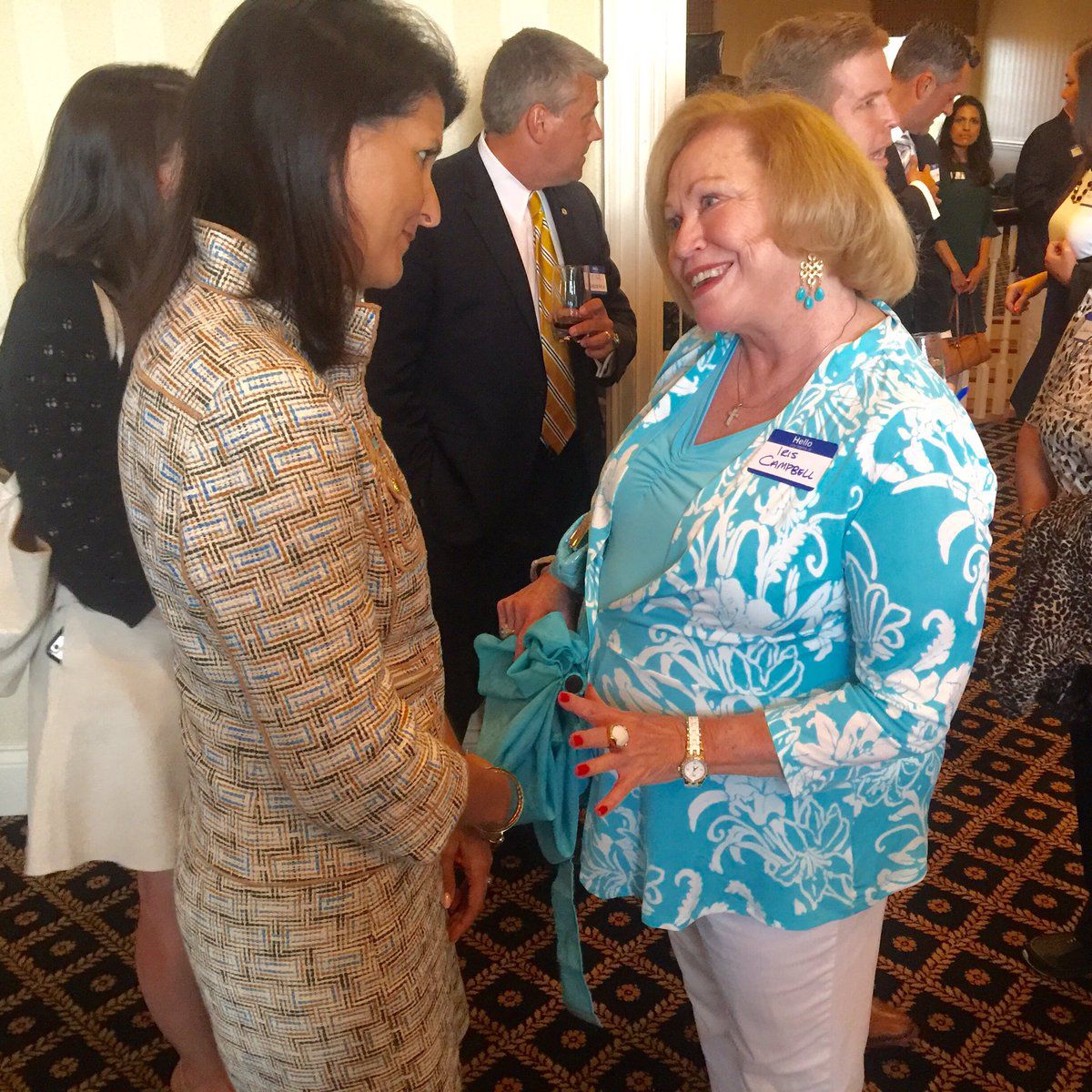 Iris Campbell and Nikki Haley